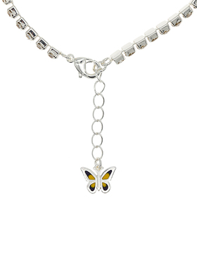 银色满钻蝴蝶手链小众ins脚链