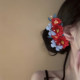 十里红妆~新中式红色花朵发夹新娘旗袍结婚盘发头饰订婚旅行发卡