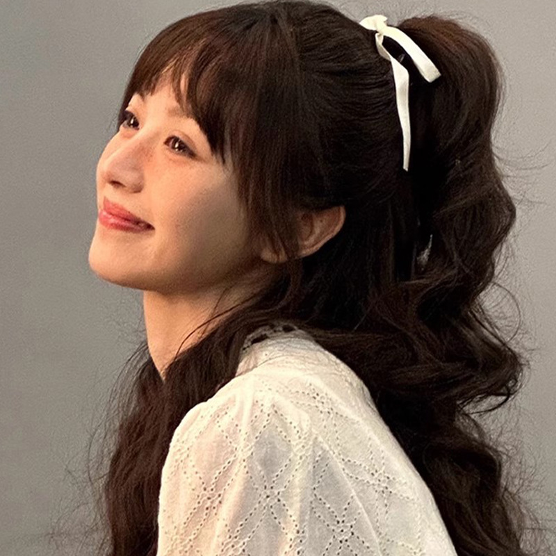 半熟男女田曦薇何知南同款芭蕾风飘带蝴蝶结头饰发夹小抓夹女发卡
