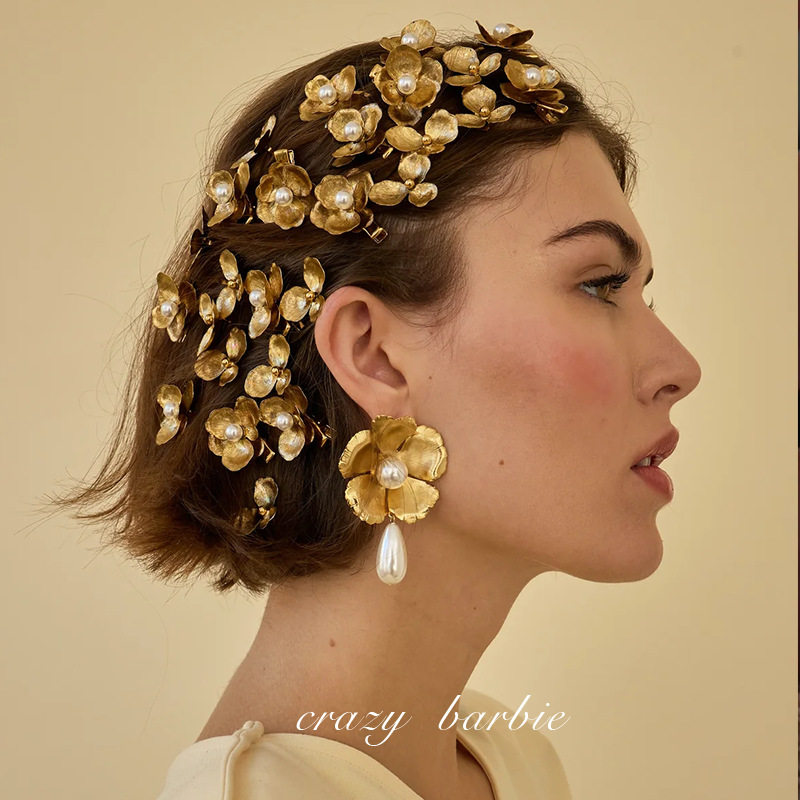 发间生花！春夏新款花朵发夹！侧边刘海夹子结婚发饰头饰小众边夹,淘宝优惠券,粉丝福利购,淘宝优惠卷