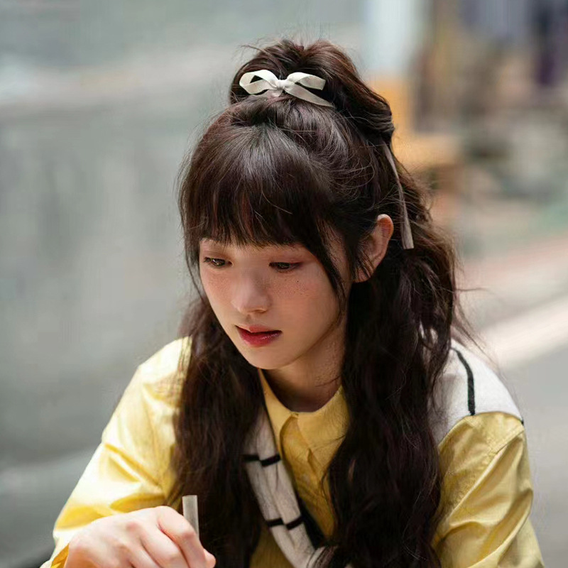 半熟男女田曦薇何知南同款芭蕾风飘带蝴蝶结头饰发夹小抓夹女发卡