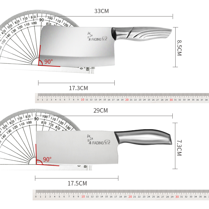 不锈钢切菜刀家用厨房牛肉切片西厨师两用斩切砍骨头专用刀具大全 - 图3