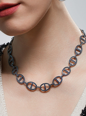 APM Monaco 链环项链链条简约高级时尚男女潮酷古巴链条生日礼物