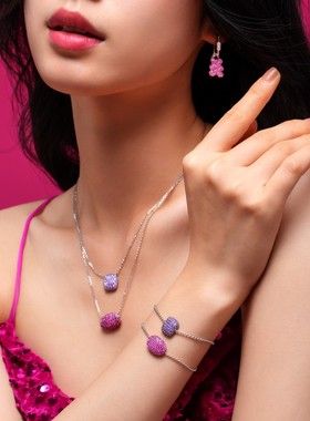 【生日礼物】APM Monaco 紫色小巧方形手链女新款精致生日礼物