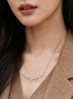 APM Monaco 梨形宝石可调节项链小众设计立体锁骨送女友生日礼物