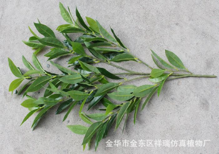 仿真植物假花果树叶桂花叶绢花月桂叶橄榄果叶树拍摄装饰工程-图1