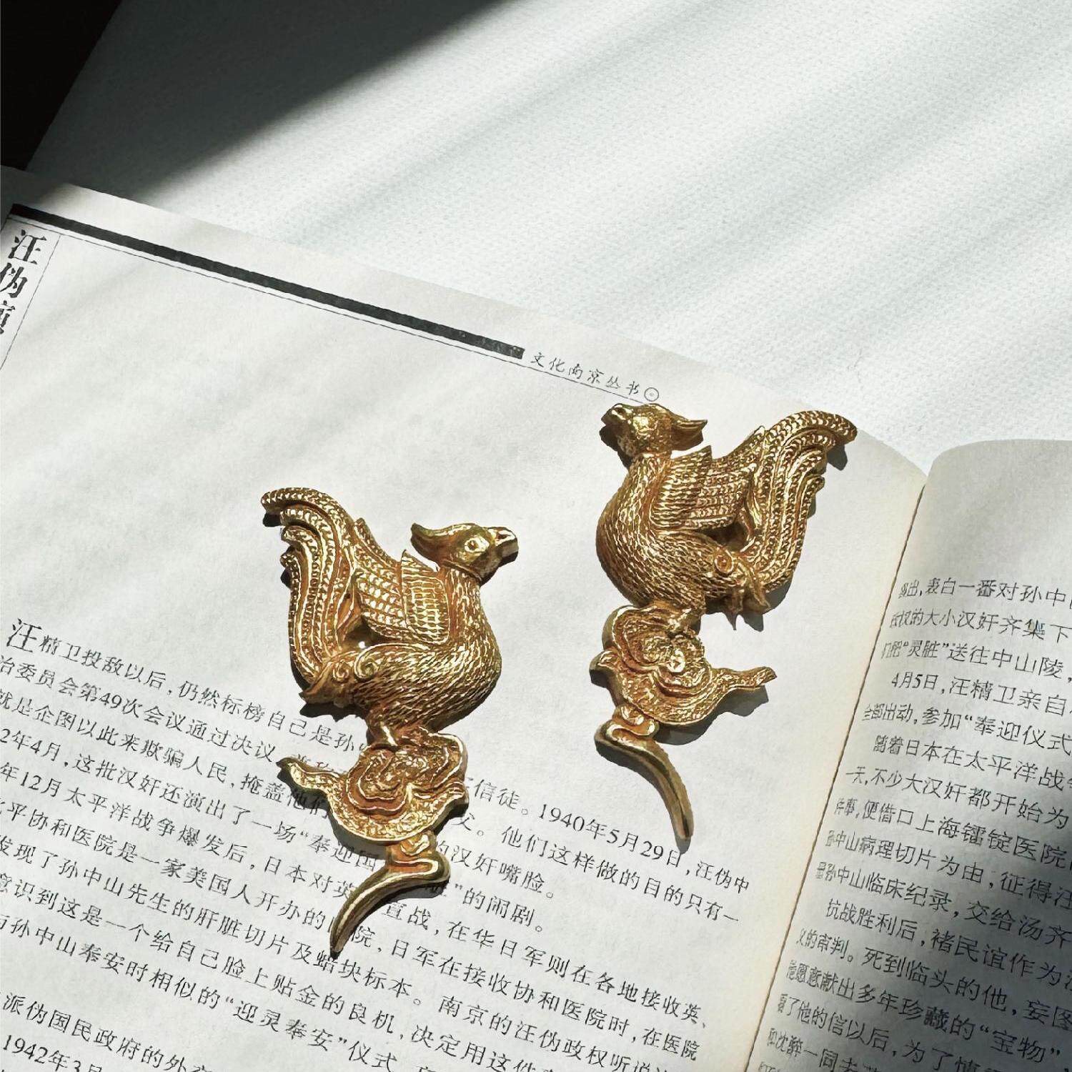 南京博物馆文创云裳簪影立体冰箱贴金银玉器首饰复古南京伴手礼