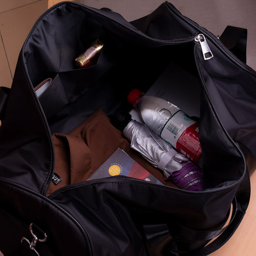 旅行包男士出差商务手提包单肩斜挎背包超大容量行李袋帆布收纳袋 - 图3