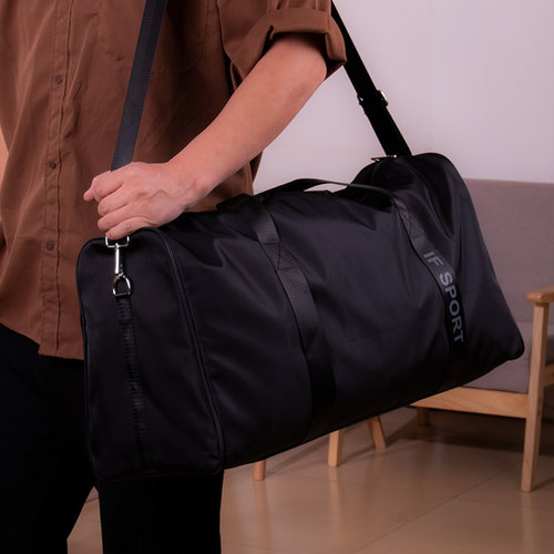 旅行包男士出差商务手提包单肩斜挎背包超大容量行李袋帆布收纳袋 - 图1