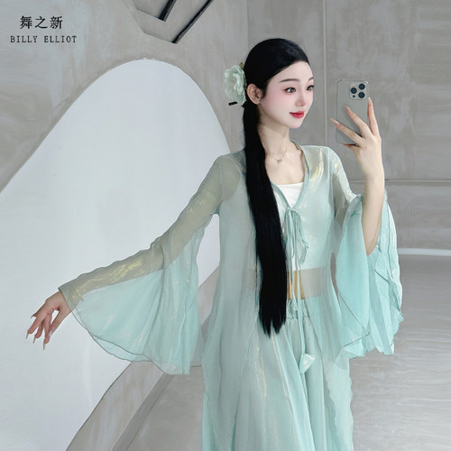 古典舞纱衣仙气表演成人秋冬中国舞演出服飘逸2025新款舞蹈练功服 - 图1