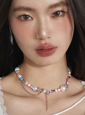贝壳珠串珠多彩串珠项链