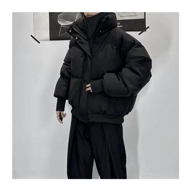 冬装韩版假两件棉服男女痞帅纯色系加厚立领棉衣休闲面包服外套潮,淘宝优惠券,粉丝福利购,淘宝优惠卷