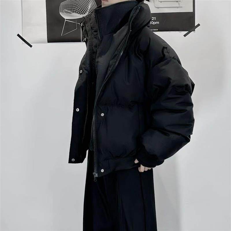 冬装韩版假两件棉服男女痞帅纯色系加厚立领棉衣休闲面包服外套潮,淘宝优惠券,粉丝福利购,淘宝优惠卷