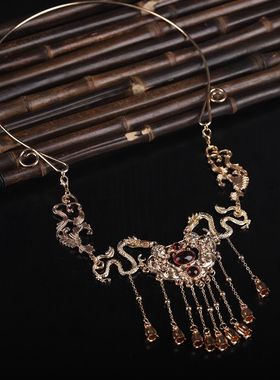 古风配饰品明制宋制秀禾百搭流苏饰品新款手工璎珞项圈超仙气汉服