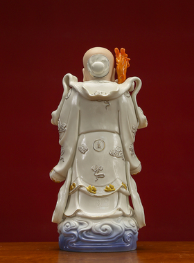 福禄寿三星摆件陶瓷财神爷中式客厅家居乔迁开业礼品招财佛像摆件