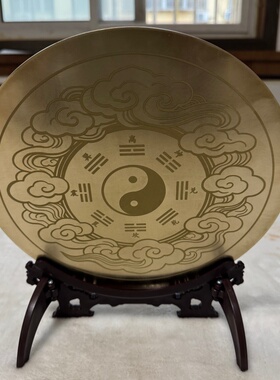 平面可定制铜镜可透光可雕刻抛光打磨实心纯黄铜影视拍摄道具摆件