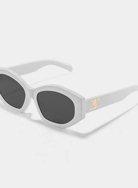 太阳眼镜女时尚潮流2024年新款防紫外线多边形大气复古猫眼墨镜