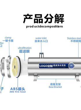 黄泥水克星净水器卡箍不锈钢净水器家用厨房管道自来水净水机家用