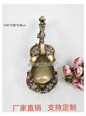 欧式轻奢精美小提琴网红花瓶家居摆件玄关客厅婚庆咖啡厅创意摆设