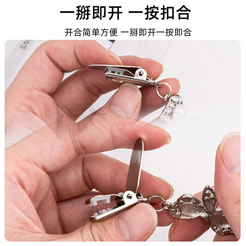 旗袍收腰神器连衣裙腰围改小调节扣免缝隐形束腰衣服复古配饰夹子 - 图2