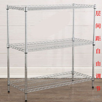 Kitchen shelving 3 layers stainless steel color microwave oven rack 3 floor shelving metal floor containing layer shelf