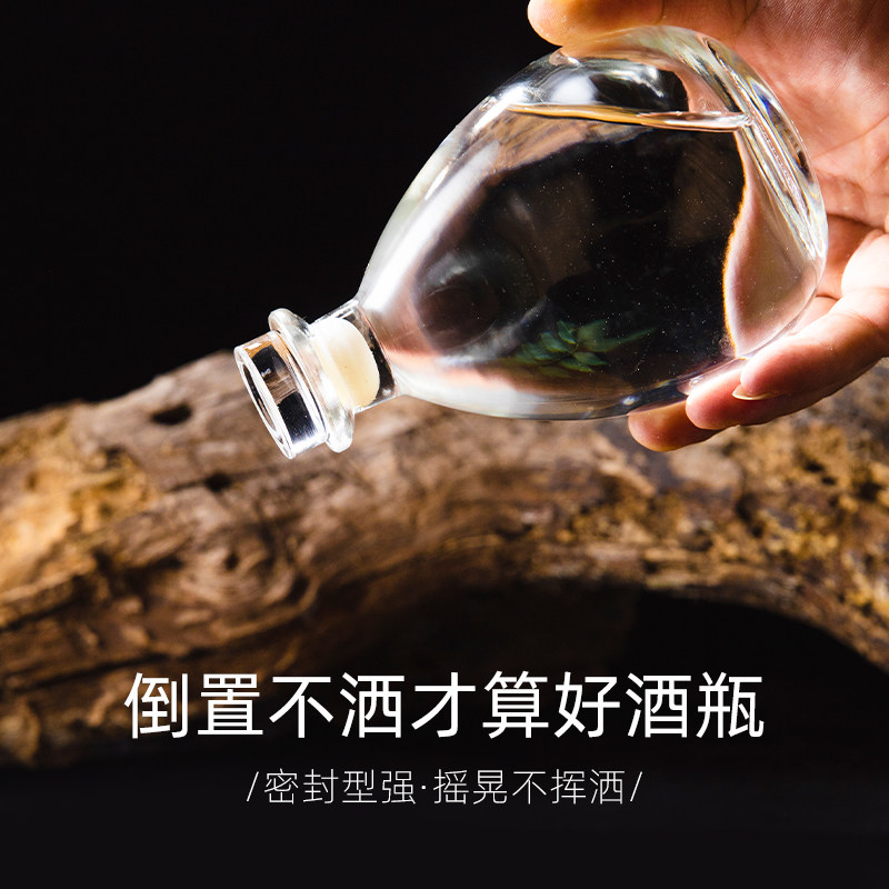 好看的泡酒专用自酿酒瓶私人定制白酒瓶密封加厚玻璃磨砂酒瓶