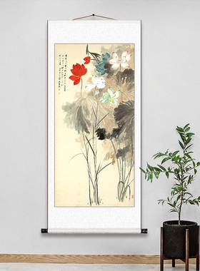 钦若国画卷轴挂画高清品质