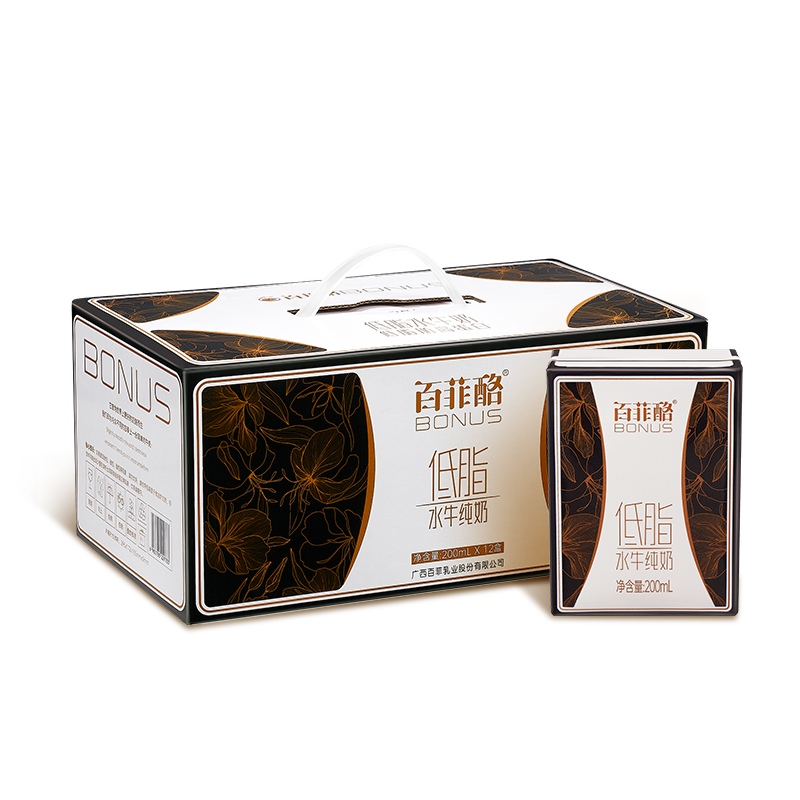 百菲酪低脂水牛纯奶整箱200ml*12盒水牛奶儿童学生儿童奶