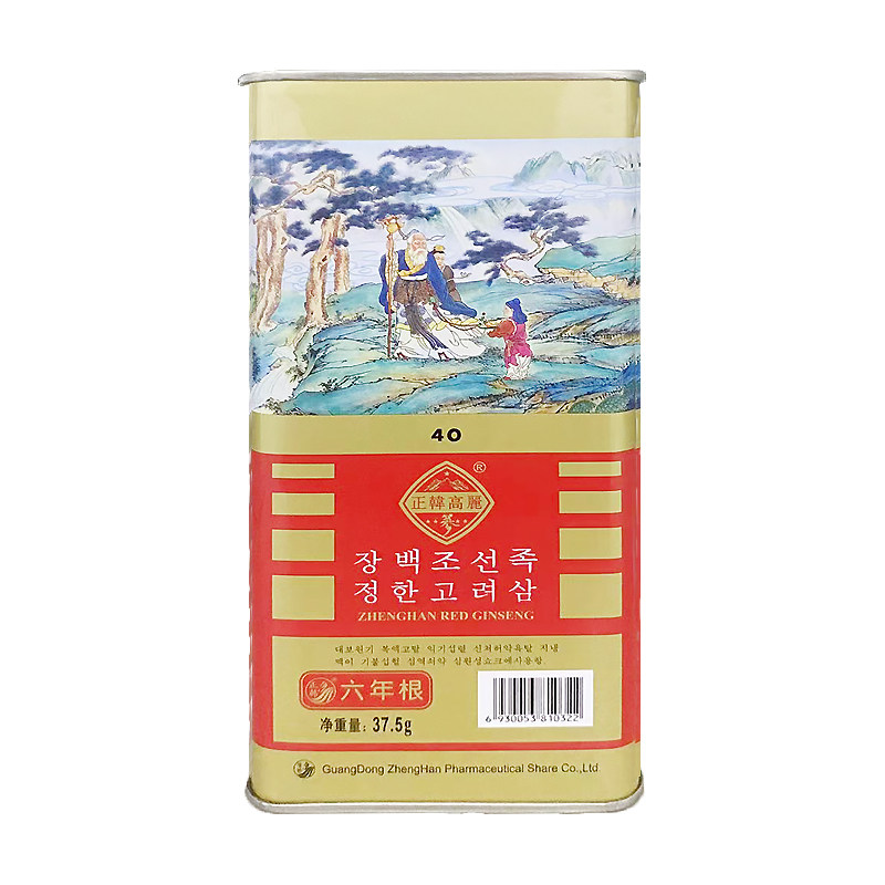 包邮红参37.5 g/盒正韩高丽参 粤百杏林大药房高丽参及其制品