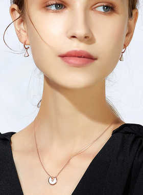 钻石吊坠项链piara天然母贝