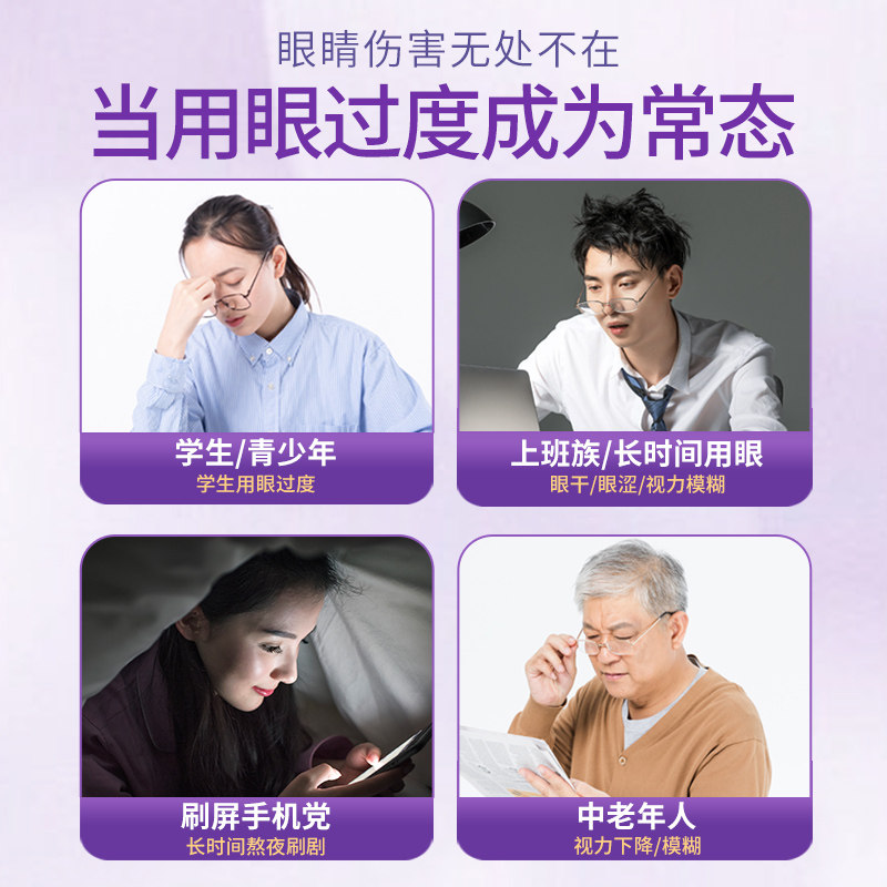 软糖儿童青少年中老年学生叶黄素 润和广医叶黄素/蓝莓/越橘提取物