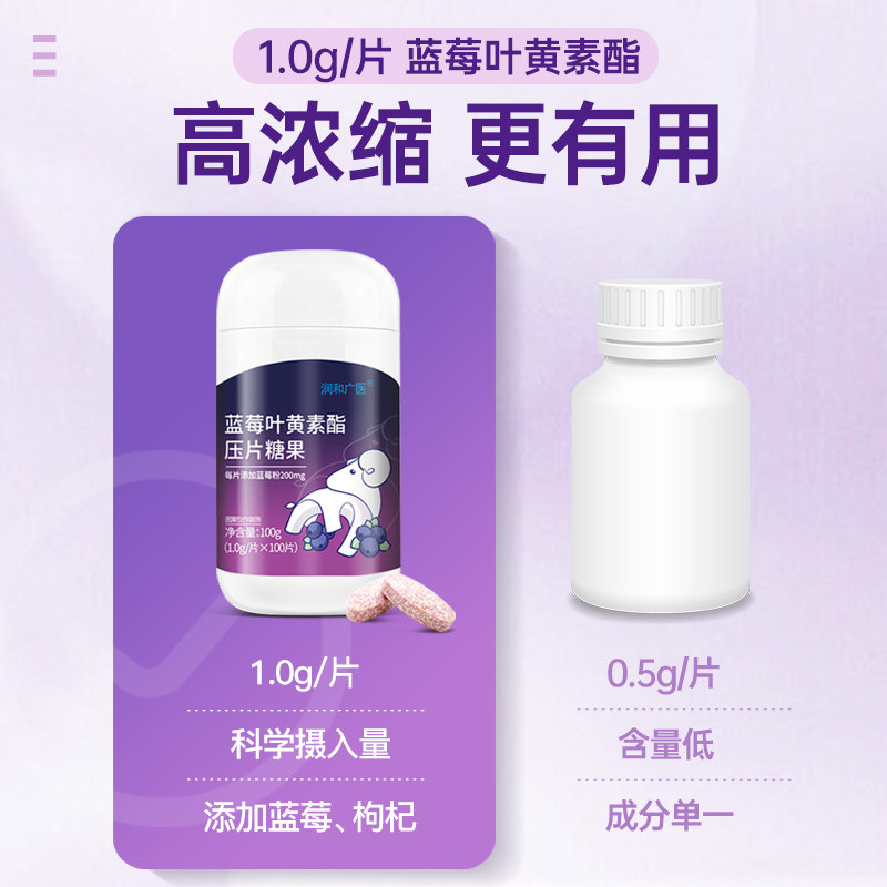 软糖儿童青少年中老年学生叶黄素 润和广医叶黄素/蓝莓/越橘提取物