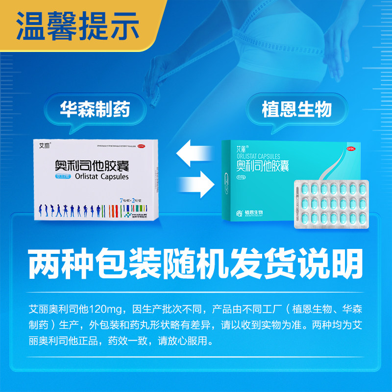 艾丽奥利司他胶囊正品otc减肥药 星创大药房肠胃用药
