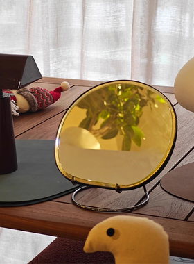 北欧Fermliving Pond Table Mirror 桌面化妆镜湖泊镜子装饰摆件