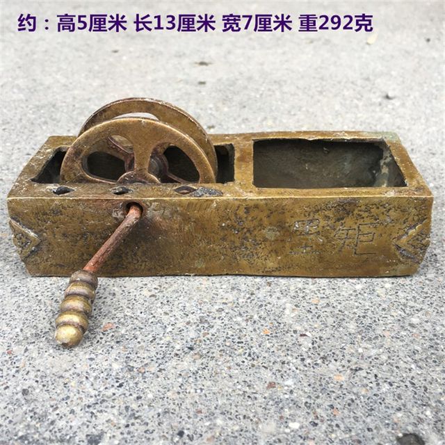 Pure copper ink fountain, antique antique collection, copperware, woodworking dragon pattern scribing equipment, decorative crafts, gift ornaments