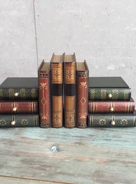 美式复古书房书架书挡书靠书立