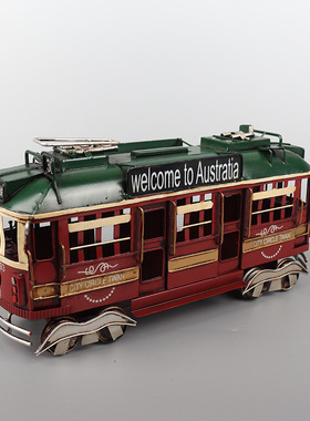 欧式复古酒柜书柜伦敦电车巴士