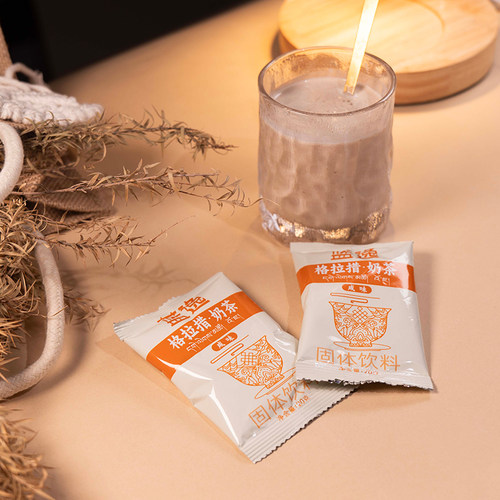 蓝逸速溶袋装咸奶茶川西炒米酥油茶早餐藏茶冲饮20g*20小包装热饮 - 图0