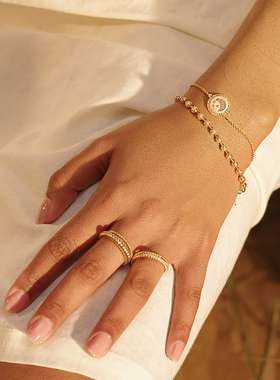 FETTERO原创金色葫芦手链女