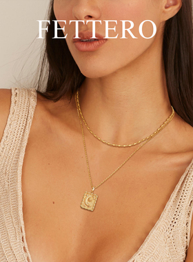 FETTERO原创金色古堡星月项链2025新款秋冬毛衣链轻奢高级感礼物