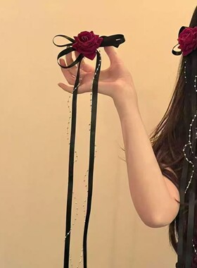 可爱搞怪红色恶魔角发夹暗黑哥特风蝙蝠翅膀侧边夹万圣节cos头饰