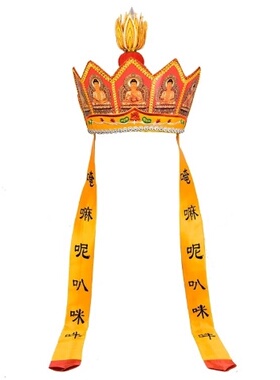 僧人服饰唐僧帽毗卢帽法师帽可水洗可折叠胶片五佛帽