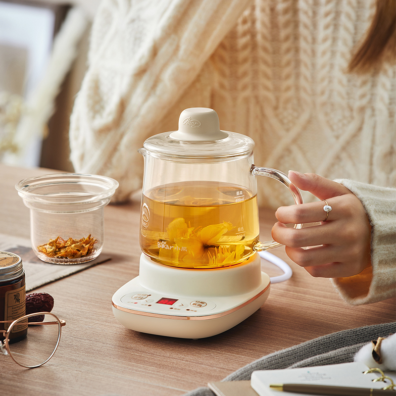小熊養生杯玻璃電燉杯多功能家用辦公室小型迷你花茶壺煮茶器單人_小熊生興專賣店_廚房電器