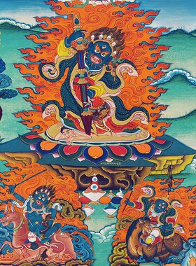 不动明王唐卡挂画家用装饰