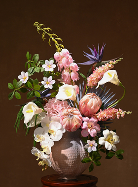 润野高端帝王花仿真花桌面摆件