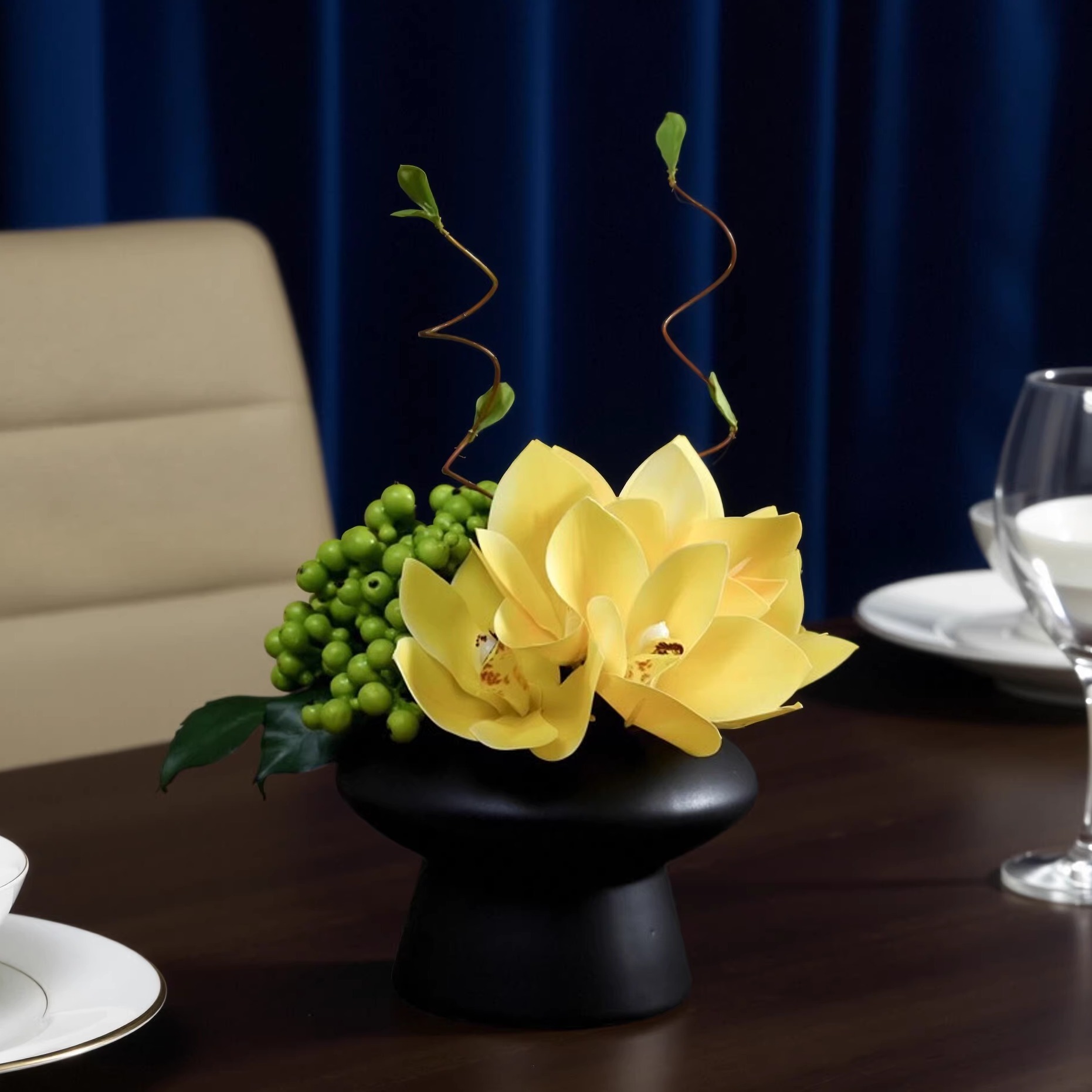 样板房现代仿真花高端客厅餐桌摆花酒店插花摆件轻奢花艺软装饰品 - 图1