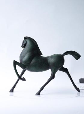现代约走行马金属摆件书房卧室客厅电视柜简公办室样板房家居BJ00