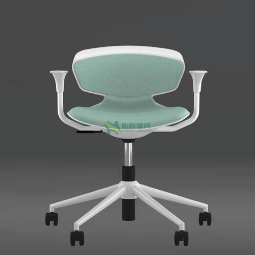 吧小型办公电脑椅带扶手员职工椅升降椅会议椅培训高脚台YH-6256 - 图2