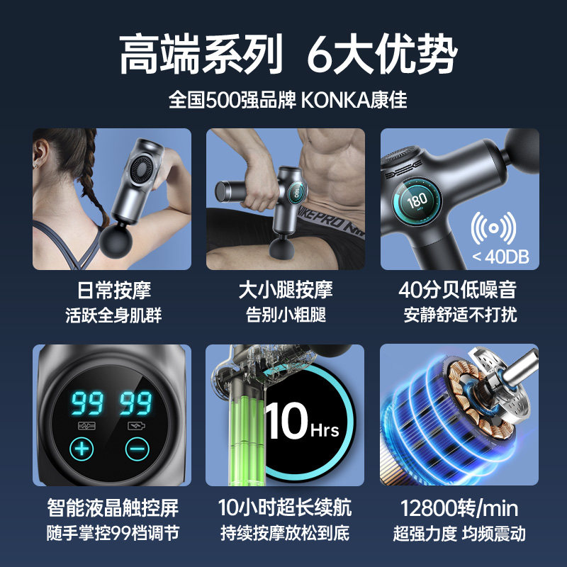 康佳f5筋膜枪肌肉放松mini按摩器 konka康佳摩恩按摩枪
