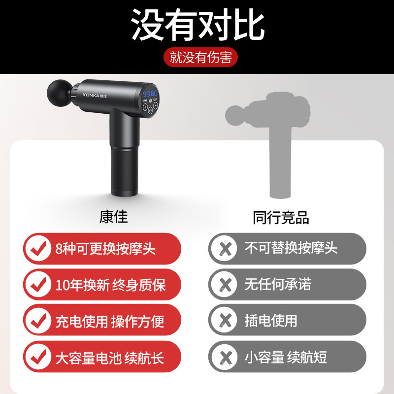 康佳l602筋膜枪肌肉放松运动按摩器 konka康佳摩恩按摩枪